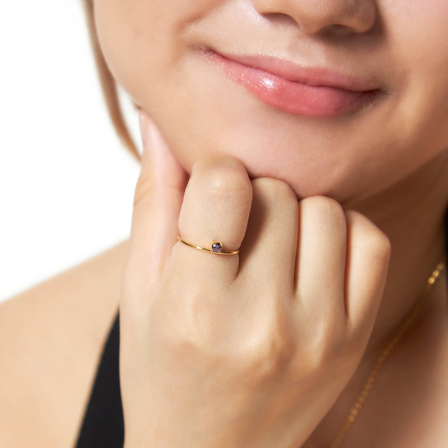 Purple Cubic Ring