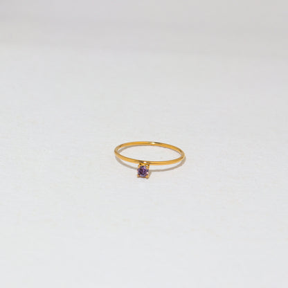 Purple Cubic Ring