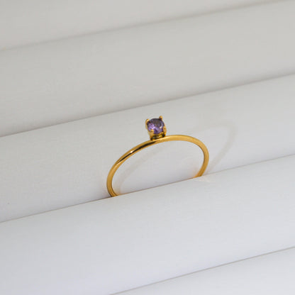 Purple Cubic Ring